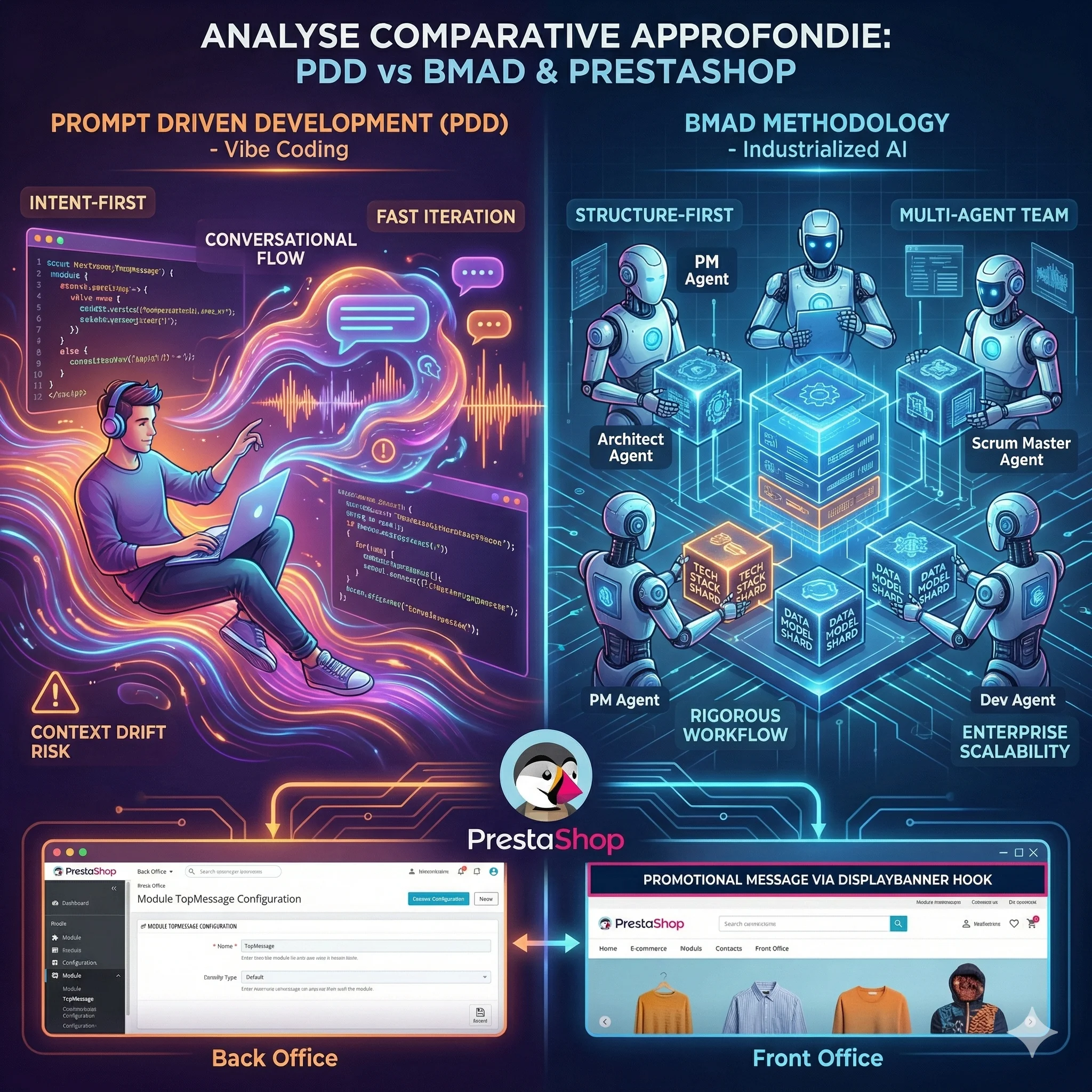 Analyse Comparative Approfondie des Paradigmes de Développement IA : Prompt Driven Development vs Méthodologie BMAD