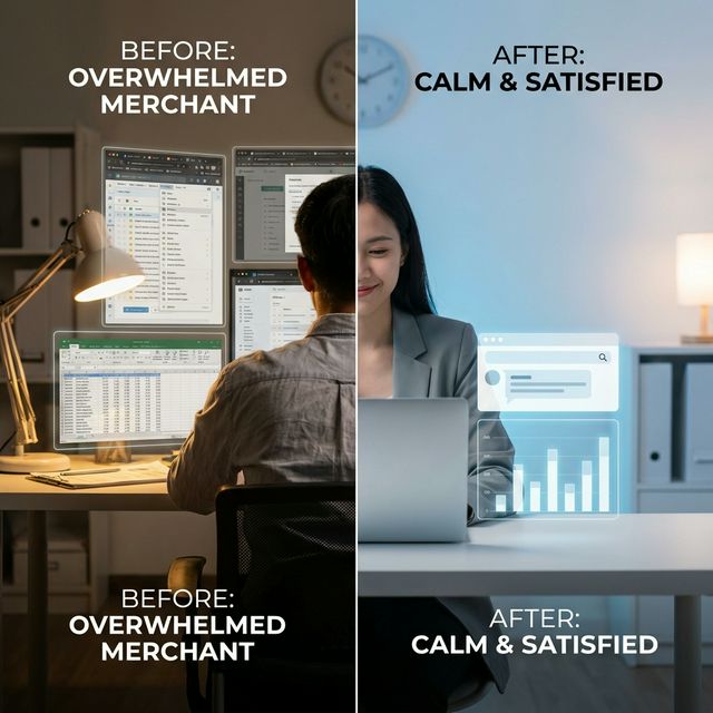 MCP Tools Plus pour PrestaShop: marchand pilotant sa boutique en langage naturel